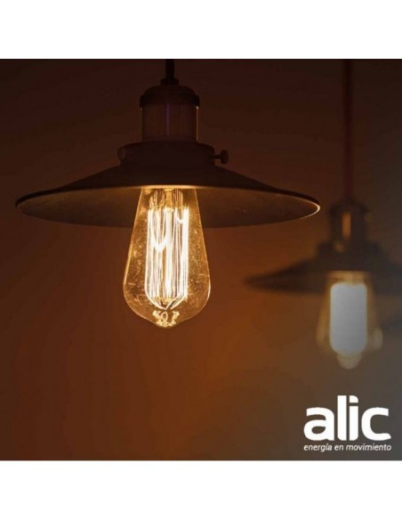 LAMPARA ANTIQUE FILAMENTO ST58 24W LUZ CALIDA