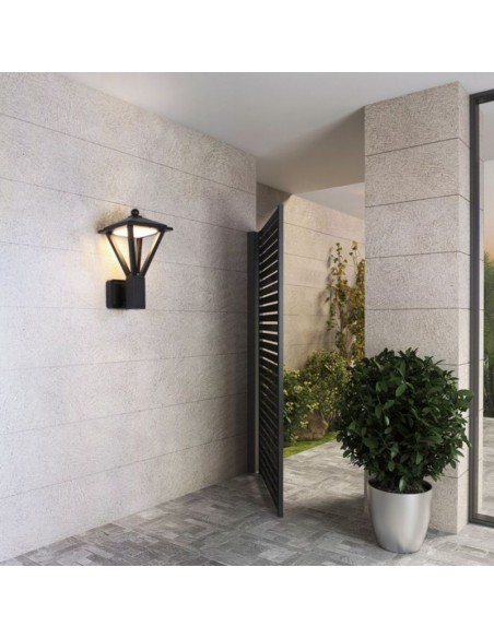 FAROLA BIDIRECCIONAL KIRA 12W + 3W 3000K NEGRO ALUMINIO