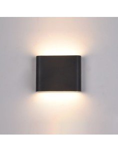 APLIQUE BIDIRECCIONAL MYST I LED 2X3W NEGRO 3000K ALUMINIO
