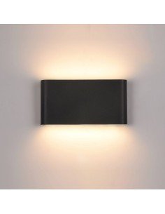 APLIQUE BIDIRECCIONAL MYST II LED 2X6W NEGRO 3000K ALUMINIO