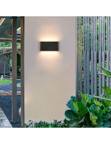 APLIQUE BIDIRECCIONAL MYST II LED 2X6W NEGRO 3000K ALUMINIO