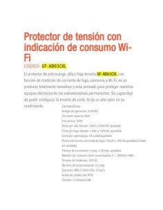 PROTECTOR TENSION + MEDIDOR MONOF GRALF SMART WIFI 2