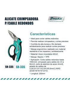 ALICATE TIJERA P/CAB.RED. PROSKIT SR-335 2