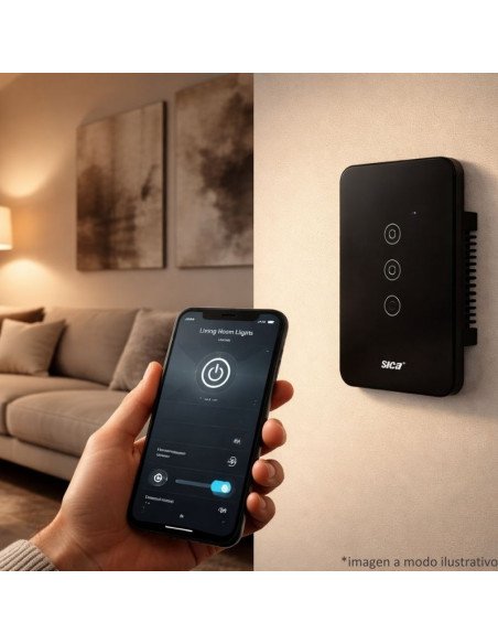 LLAVE SICA SMART NEGRO 3 EFECTO TOUCH