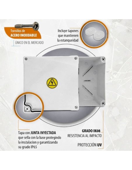 CAJA PASO KALOP UNIKA BLANCO 170X170X75 MM