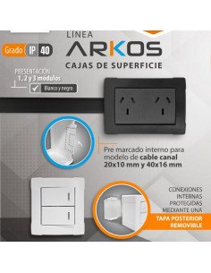 BASE KALOP ARKOS 3 MODULO IP40 BLANCO 2