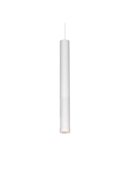 COLGANTE TUBO CANALS 1 LUZ GU10 BLANCO TEXTURADO 50CM