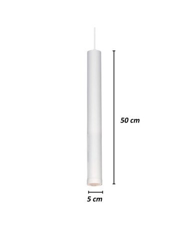 COLGANTE TUBO CANALS 1 LUZ GU10 BLANCO...