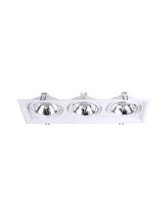PLAFON EMBUTIR ECUA AR111 3 LUCES BLANCO CANDIL