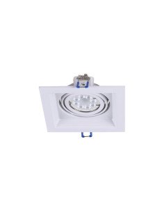 PLAFON EMBUTIR ECUA DICRO 1 LUZ BLANCO CANDIL