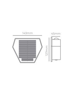 APLIQUE LED SOLAR BIDIREC 3 LED LUPA LUZ CAL/NEU/FRI 2