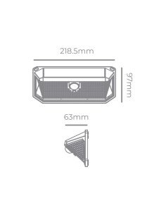 APLIQUE LED SOLAR TRIDIRECCIONAL DETECT MOVIM IP65 6000K 2