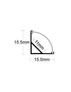 PERFIL PARA TIRA LED CANDIL ALUMINIO ANGULO 2M ALUM 2