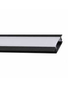 PERFIL PARA TIRA LED CANDIL ALUMINIO EMBUTIR 2M NEGRO
