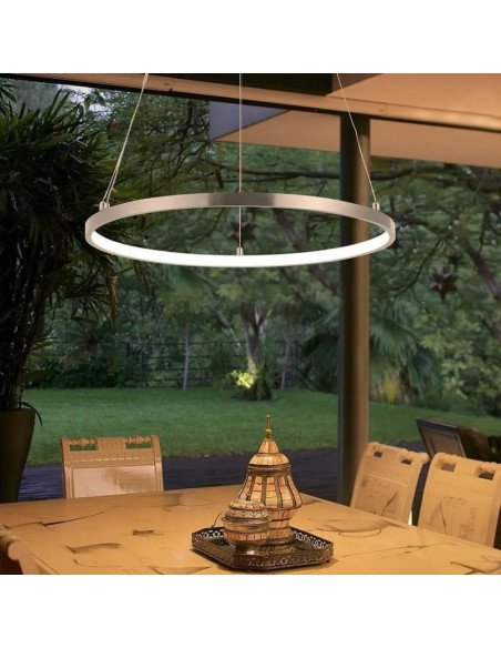 COLGANTE SATURNO 60CM 40W LUZ CALIDA PLATIL