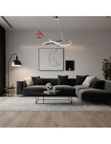COLGANTE DECO CCT 48W CROMO LUZ CAL/NEU/FRIA