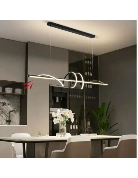 COLGANTE DECO CCT 56W NEGRO LUZ CAL/NEU/FRIA