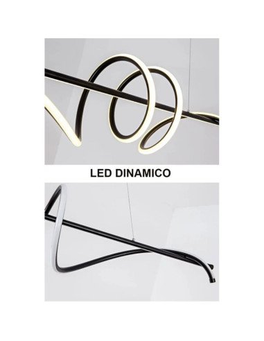 COLGANTE DECO CCT 56W NEGRO LUZ CAL/NEU/FRIA