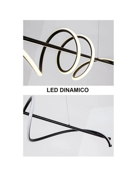 COLGANTE DECO CCT 56W NEGRO LUZ CAL/NEU/FRIA