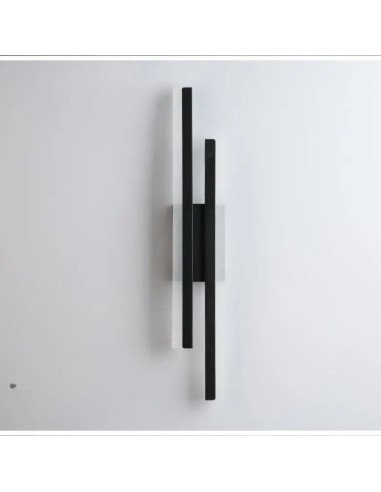 APLIQUE LED CCT 20W NEGRO LUZ CALIDO NEUTRO FRIO