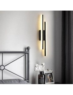 APLIQUE LED CCT 20W NEGRO LUZ CALIDO NEUTRO FRIO 2