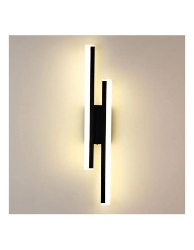APLIQUE LED CCT 20W NEGRO LUZ CALIDO NEUTRO FRIO