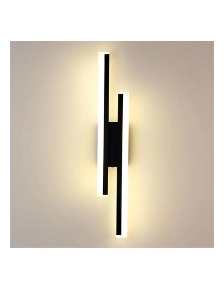 APLIQUE LED CCT 20W NEGRO LUZ CALIDO NEUTRO FRIO