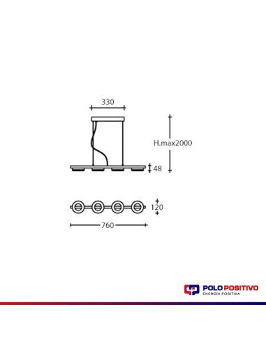 COLGANTE LED LONGBOAT SINGLE 36W DIMMER CANDIL