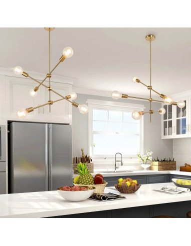 COLGANTE CORONA 6 LUCES COBRE CANDIL