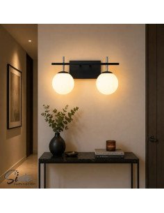 APLIQUE FIORE 2 LUZ GU10 NEGRO CANDIL 2