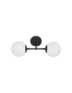APLIQUE PARED TECHO SENSEI 2 LUCES NEGRO  CANDIL