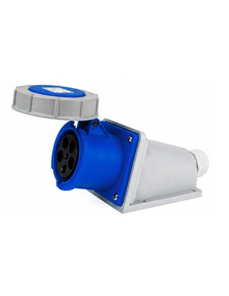 BASE INDUSTRIAL STECK EXT HEMBRA 32A IP44 3P+N+T AZUL