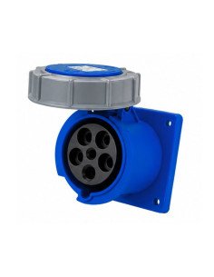 BASE INDUSTRIAL STECK EMB HEMBRA 32A IP44 3P+N+T AZU