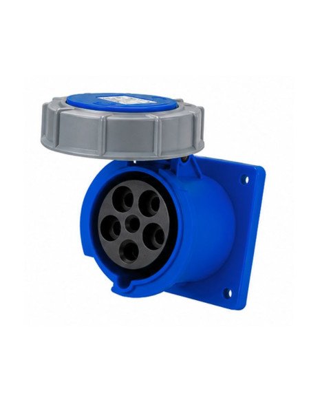 BASE INDUSTRIAL STECK EMB HEMBRA 32A IP44 3P+N+T AZU