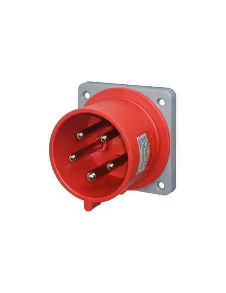 BASE INDUSTRIAL STECK EMB MACHO 32A IP44 3P+N+T ROJ