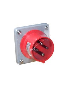 BASE INDUSTRIAL STECK EMB MACHO 16A IP44 3P+N ROJ
