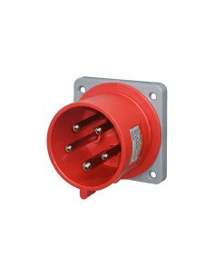 BASE INDUSTRIAL STECK EMB MACHO 16A IP44 3P+N+T ROJ