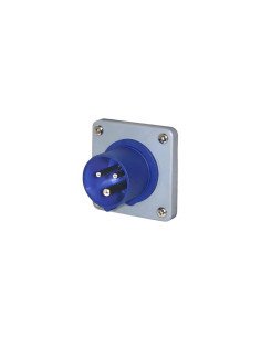BASE INDUSTRIAL STECK EMB MACHO 16A IP44 2P+T AZUL