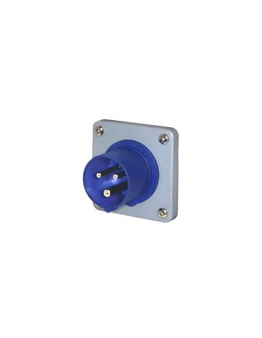 BASE INDUSTRIAL STECK EMB MACHO 16A IP44 2P+T AZUL