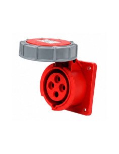 BASE INDUSTRIAL STECK EMB HEMBRA 32A IP44 3P+N ROJO
