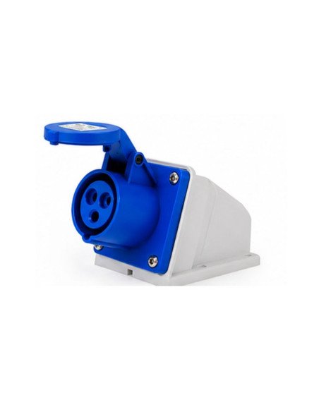 BASE INDUSTRIAL STECK EXT HEMBRA 16A IP44 2P+T AZUL