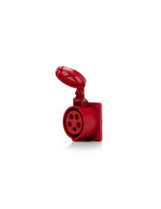 BASE INDUSTRIAL SICA EMB HEMBRA 32A IP44 3P+N+T ROJO