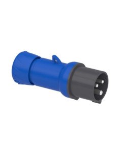 FICHA IND.STECK MACHO 16A IP44 2P+T AZUL 220V