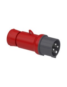 FICHA IND.STECK MACHO 16A IP44 3P+T ROJO 380V