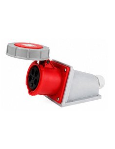 BASE INDUSTRIAL STECK EXT.HEMBRA  32A IP44 3P+N+T ROJO