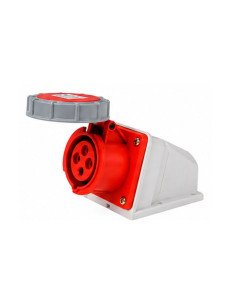 BASE INDUSTRIAL STECK EXT HEMBRA 32A IP44 3P+N ROJO