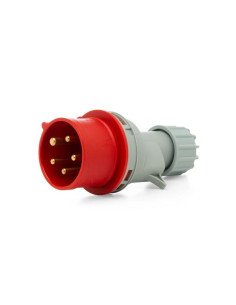 FICHA IND.SICA MACHO 16A IP44 3P+N+T ROJO 380