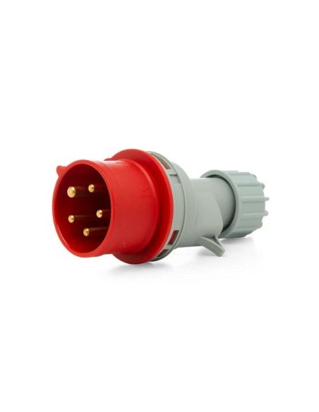 FICHA IND.SICA MACHO 16A IP44 3P+N+T ROJO 380
