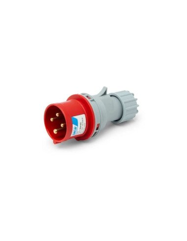 FICHA IND.SICA MACHO 16A IP44 3P+T ROJO 380V
