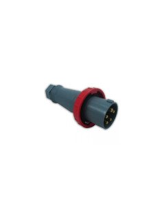 FICHA IND.STECK MACHO 63A IP67 3P+N+T ROJO 380V
